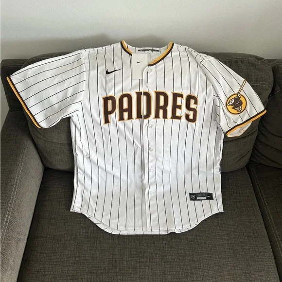Nike Authentic San Diego Padres Manny Machado #13 Baseball Jersey Men’s Sz: L - Picture 1 of 9